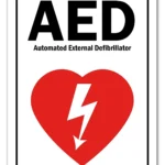 AED Sign Automated External Defibrillator AED Wall Sign, 7" x 10" Industrial Grade Aluminum, Easy Mounting, RustFree/Fade Resis