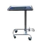 Height Adjustable Mobile Trolley Hospital Equipment Tray Medical Cart
