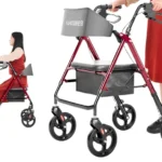 Elderly walking aids, seat 45cm 18inch seat rehabilitation walking stick walkers