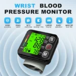 Backlit LCD Wrist Blood Pressure Monitor 3Colors Digital Sphygmomanometer Heart Rate Arrhythmia Pulse BP Monitor