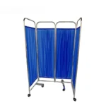Chinese Supplies Manufacturer Stainless Steel 4 Fold 3 Fold Movable Convenient Ward Curtain Screen for Hospital